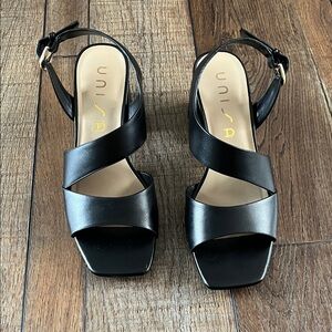Black Block Heel Sandals